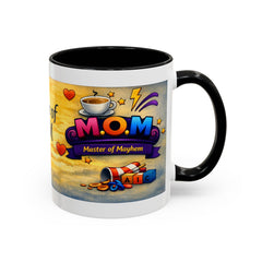M.O.M. "Master of Mayhem" Accent Coffee Mug — Funny Mother's Day Gift