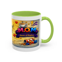 M.O.M. "Master of Mayhem" Accent Coffee Mug — Funny Mother's Day Gift