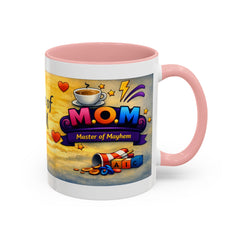 M.O.M. "Master of Mayhem" Accent Coffee Mug — Funny Mother's Day Gift