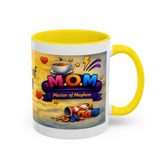 M.O.M. "Master of Mayhem" Accent Coffee Mug — Funny Mother's Day Gift