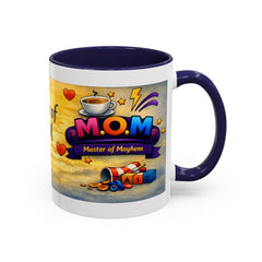 M.O.M. "Master of Mayhem" Accent Coffee Mug — Funny Mother's Day Gift
