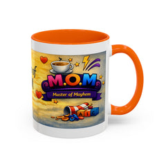 M.O.M. "Master of Mayhem" Accent Coffee Mug — Funny Mother's Day Gift
