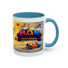 M.O.M. "Master of Mayhem" Accent Coffee Mug — Funny Mother's Day Gift