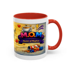 M.O.M. "Master of Mayhem" Accent Coffee Mug — Funny Mother's Day Gift
