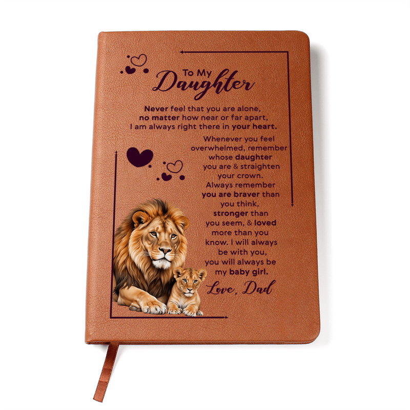 To My Daughter Your Crown – Leather Journal