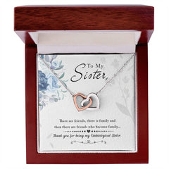 To My Sister - Interlocking Hearts Necklace