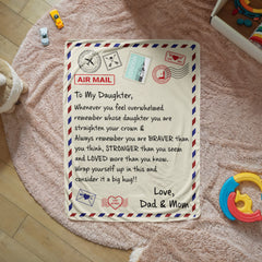 To My Daughter Loved (From Dad & Mom) – Sherpa Fleece Blanket